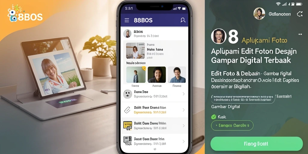 Antarmuka 88BOS yang menarik untuk pengeditan gambar digital.