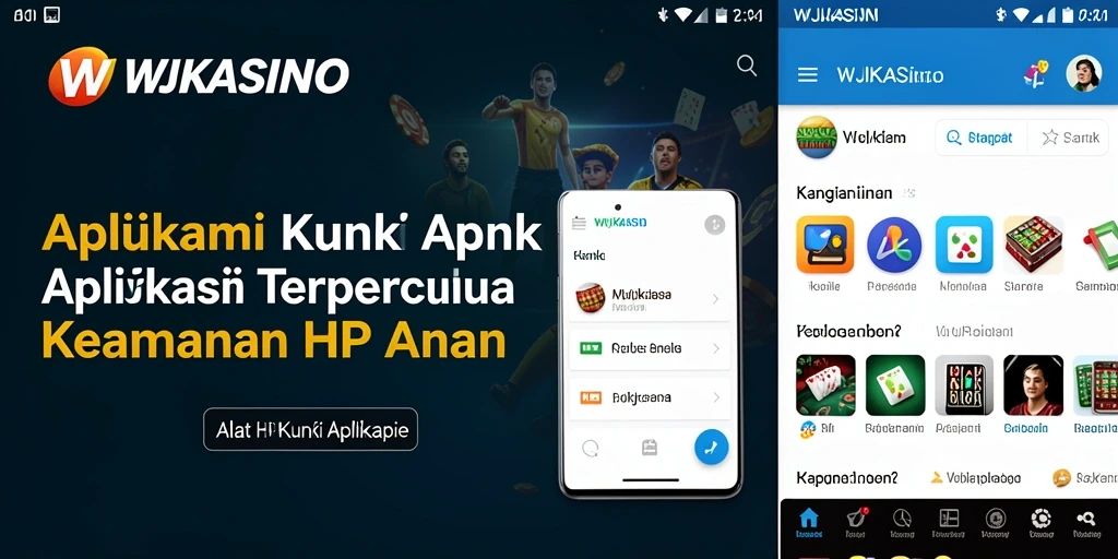 Tampilan antarmuka WJKASINO yang modern dan fungsional untuk Kunci Aplikasi.